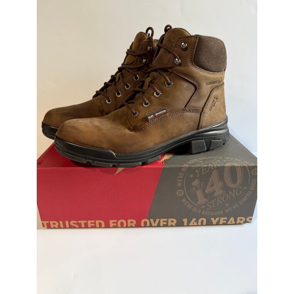 Wolverine Durashocks Icon 6 in SOFT TOE Work Boots Men Dark Brown Size 11.5 - Picture 2 of 13